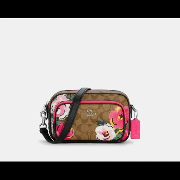 Coach Bags Court Crossbody In Signature Canvas With Vintage Rose Print Poshmark